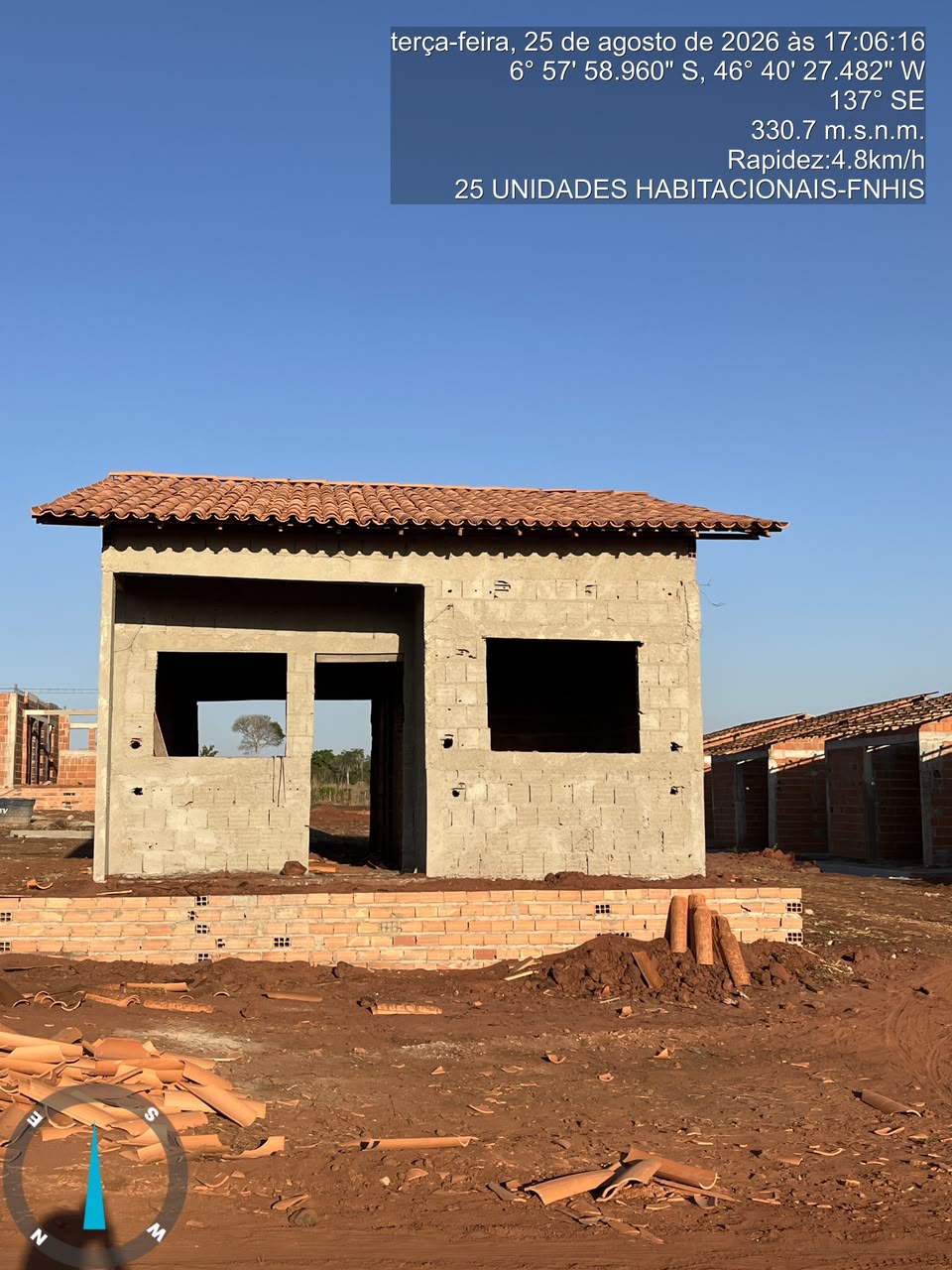 Vista das 25 unidades habitacionais em Feira Nova/MA